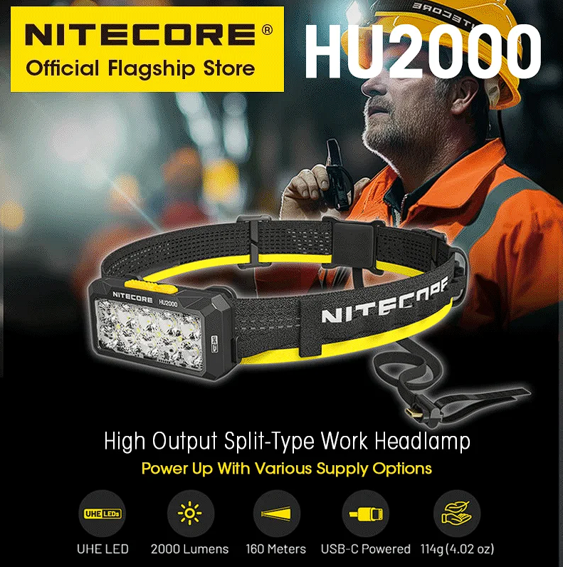 Налобный фонарь NITECORE HU2000 — изображение 2